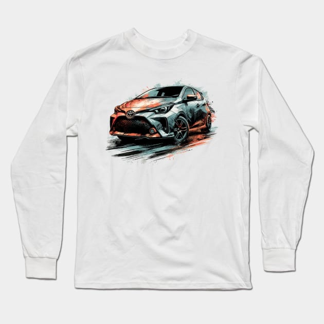 Toyota Yaris Long Sleeve T-Shirt by Vehicles-Art